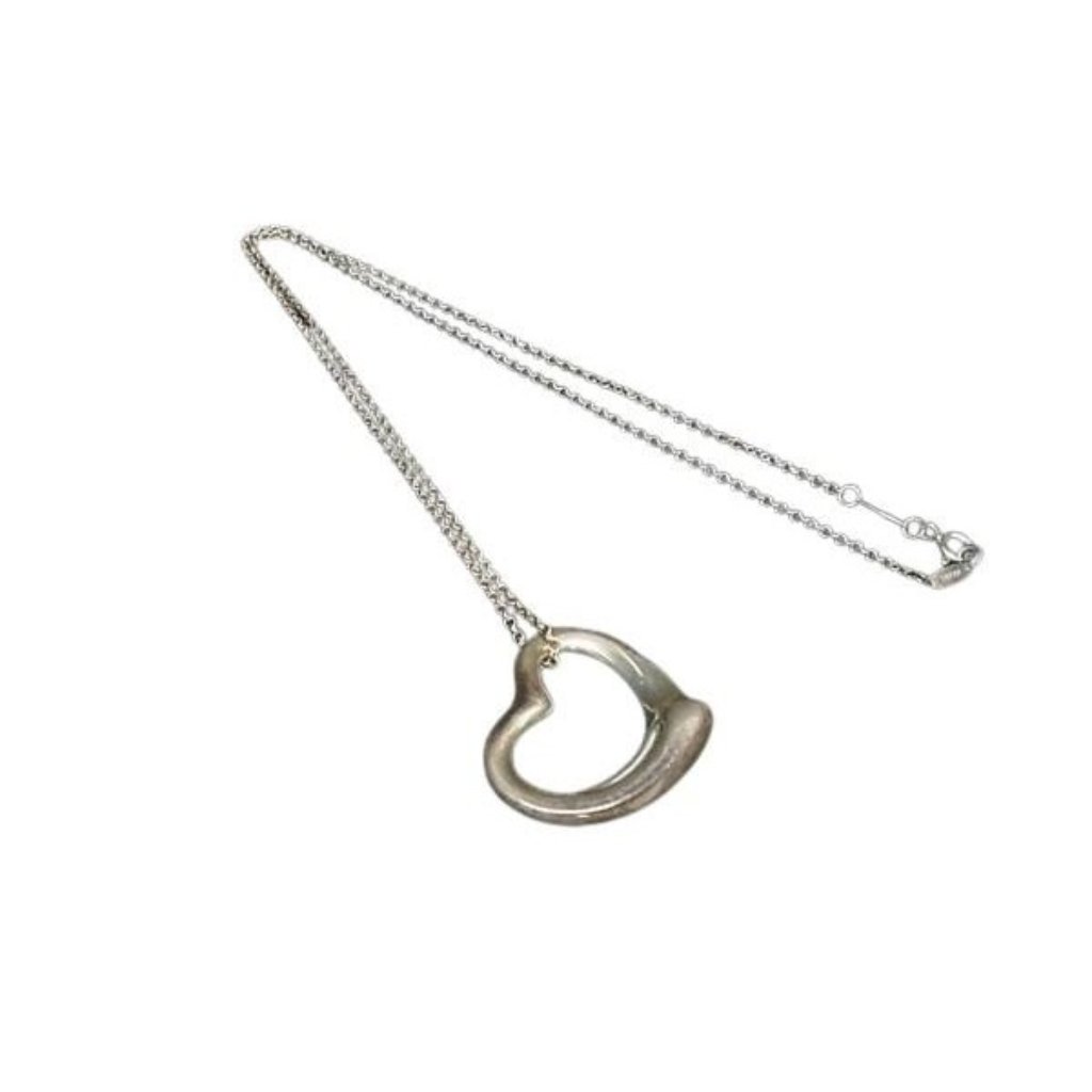 Tiffany & Co Necklace Elsa Peretti Open Heart Silver Sv 925